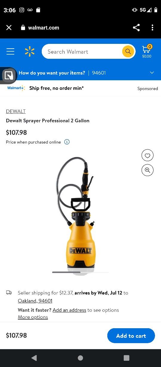 DEWALT Dewalt Sprayer Professional 2 Gallon for Sale in Union City, CA