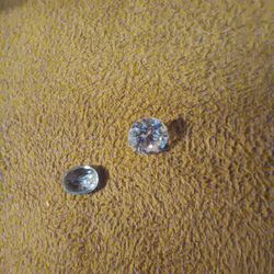 Gold Earrings Aqua Marine 14k