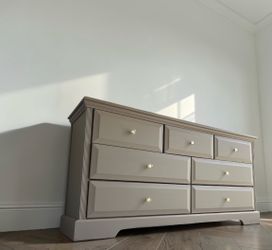 refinished camel beige dresser