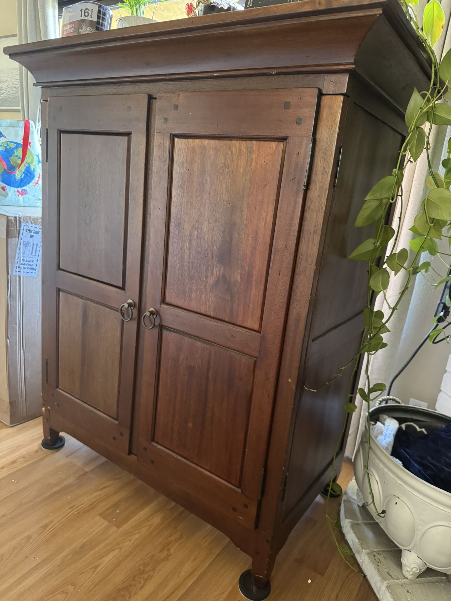 Wooden Storage Cabinet - Armoire