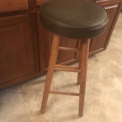 STURDY 30 INCH TALL WOODEN STOOL