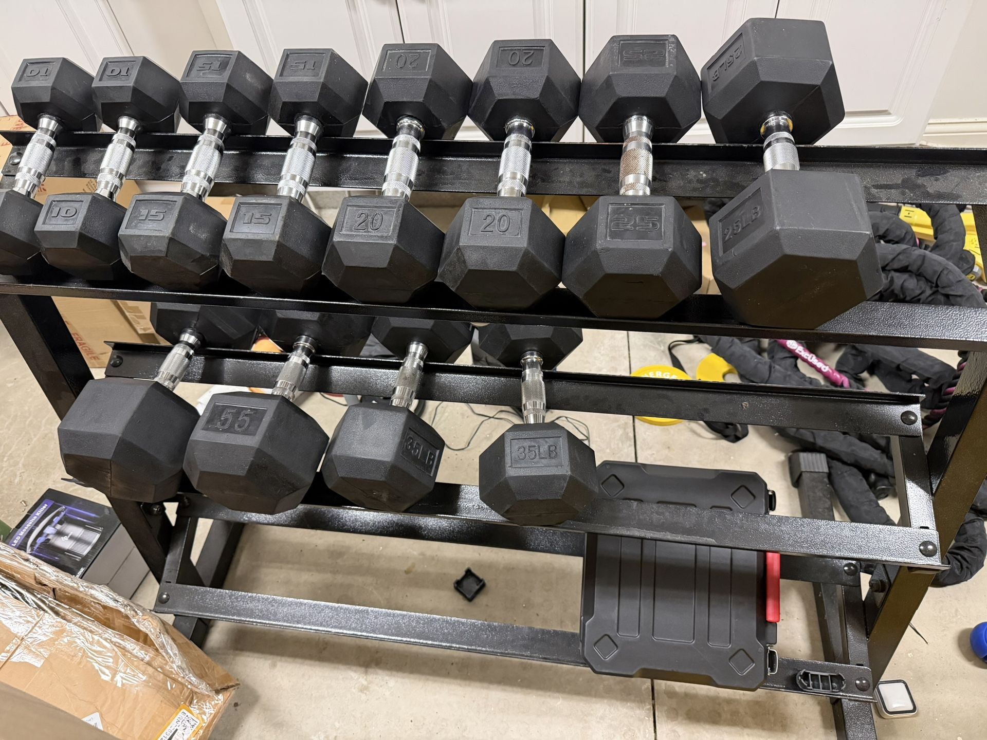 Dumbbells rack with 10-15-20-25-35 lb