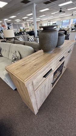 TV STAND WITH FIREPLACE