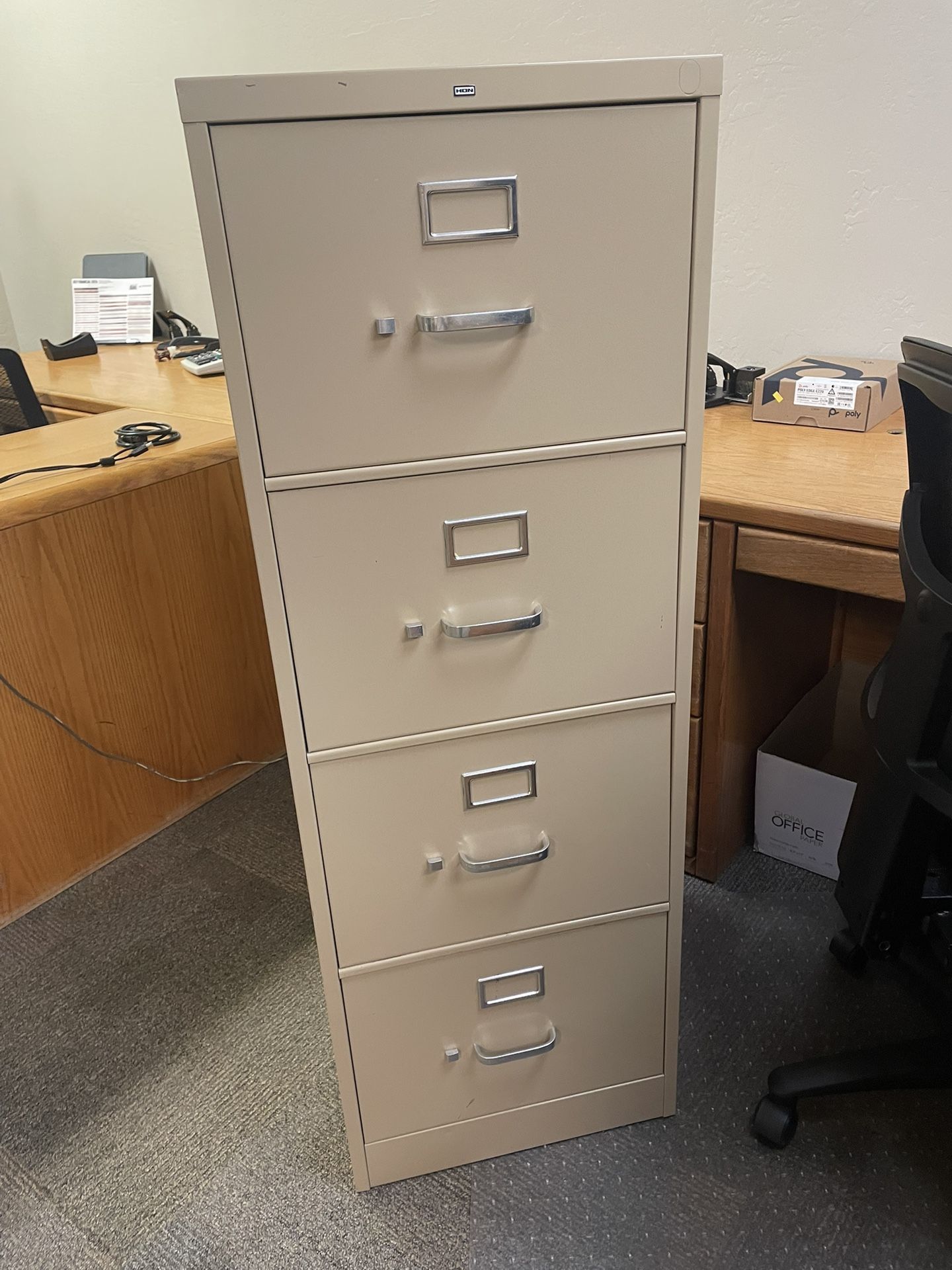 Two 4-drawer Filing Cabinets