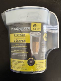Zerowater 6-cup Pitcher - Perfect For Fridge Door