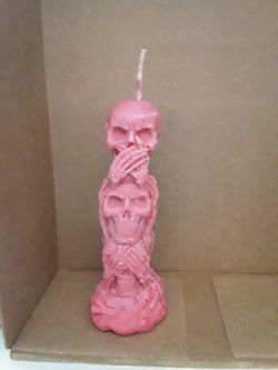 Handmade Halloween Skull Totem Candle