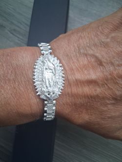 Esclava virgen de Guadalupe Plata 925 8" 8mm