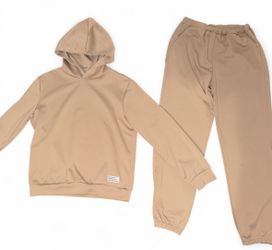 Kids Tan Jogger Set Size Medium 10/12