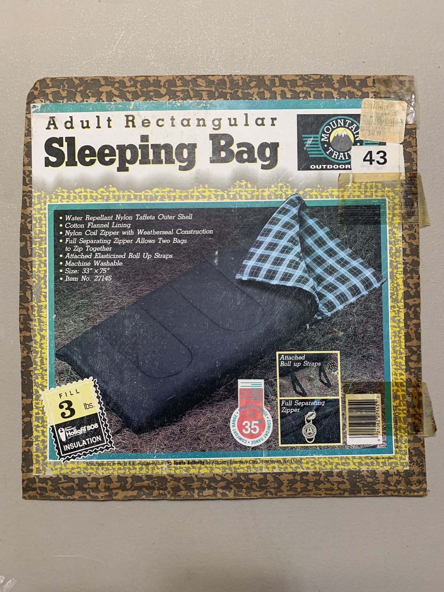 Mountain trails deluxe 35° sleeping bag