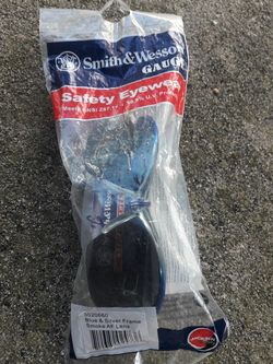 Safety Eyewear blue & silver frame