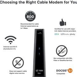 ARRIS (SBG8300) - Cable Modem Router Combo