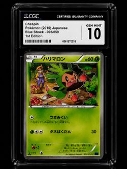 POKEMON CARD CHESPIN 1ST EDITION 2015 - CGC 10