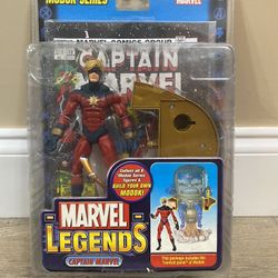 Marvel Legends Captain Marvel Figure W/ Comic Modok Series BAF Toy Biz