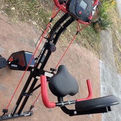 Pooboo 4-in-1 Folding Magnetic Exercise Bike Indoor Cycling x Bike Arm Resistance Bands