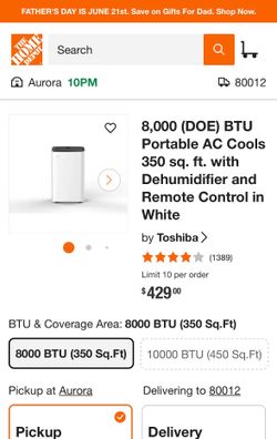 Toshiba portable AC