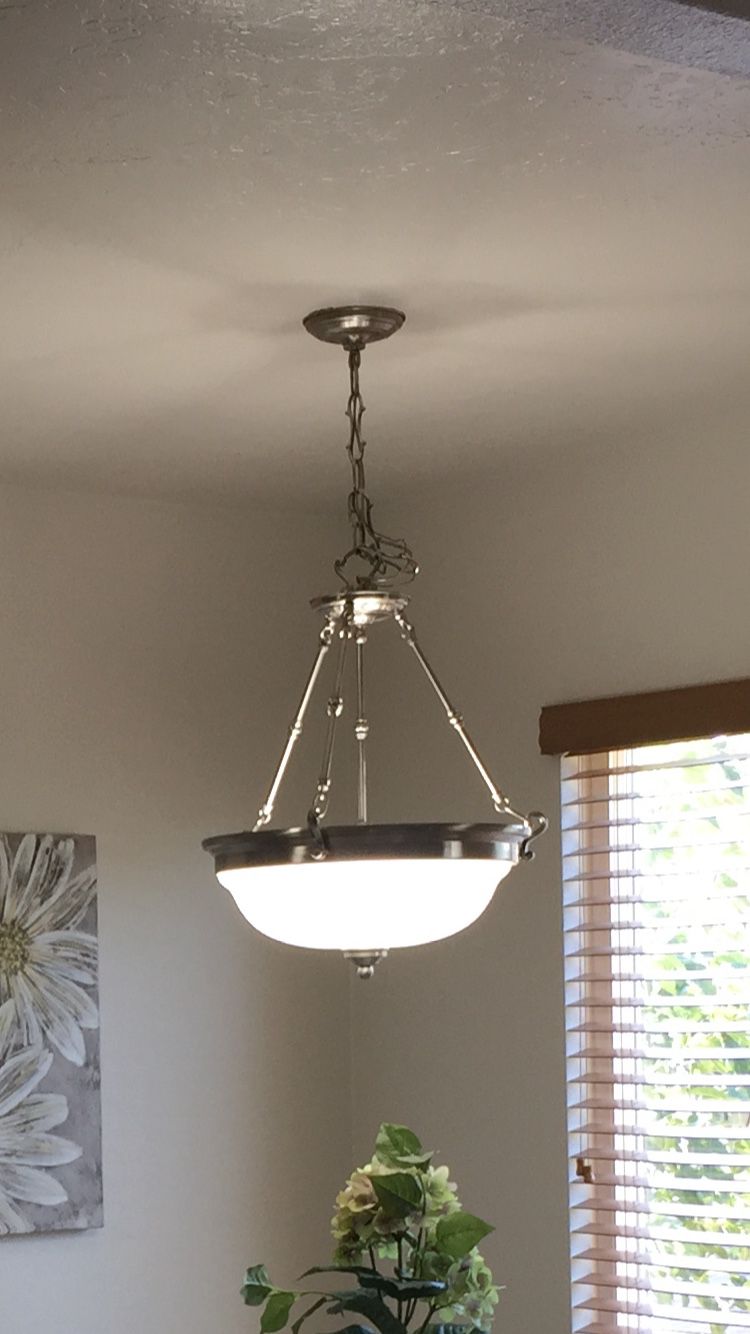 Silver chandelier/ceiling light