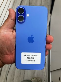 Blue iPhone 16 plus unlocked Cash or $50 down