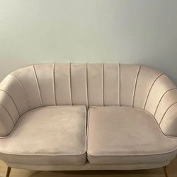 Pink Loveseat Couch 