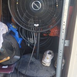 Indoor Outdoor Fan With Misters Firm Price 3 Speed
