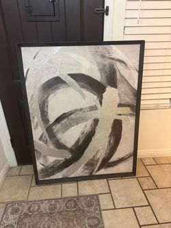 Large Framed Abstract Canvas Wall Art