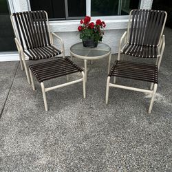 8 Piece Vintage Outdoor Patio Set With 2 Chairs, 2 Foot Rests, 2 Recliners, And 2 Tables