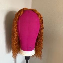 Curly Bob Wig Human Hair Deep Wave 200% Density 5x5 HD Lace Closure Wigs Human Hair Bob Wigs For Black Women Wear And Go Glueless Curly Wig Ginger Col