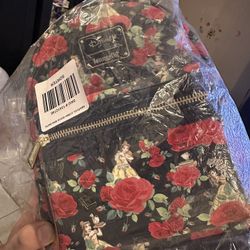 Disney Loungefly Belle Rose Backpack Bag 