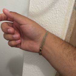 10k Gold Double Chino Link id Bracelet