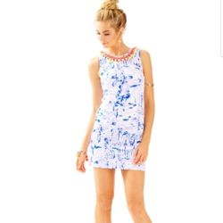 Lilly Pulitzer MILA SHIFT DRESS Lilac Verben Rock The Dock Purple White 6