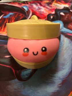 Pink five below dumpling squishy