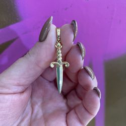 14k DAGGER CHARM 