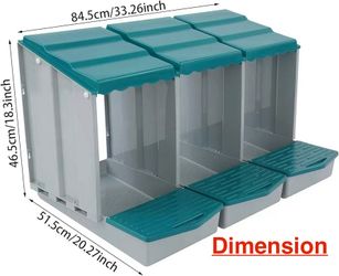 🥨Chicken Nesting Box, 3 Compartments Laying Boxes for Hens, Nest Box for Chicken Duck Poultry Coop, Wall Mount Chickens Roosting Boxes, Protect Colle