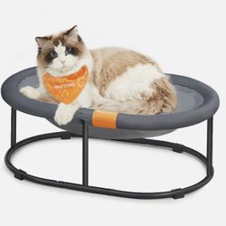 Cat Hammock, Cat Bed with Stand, Small Dog Bed, for Pets up to 12 kg, for Summer, Removable Mesh