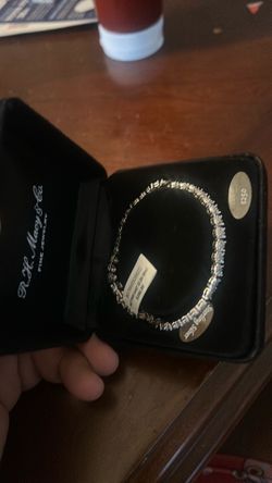 Iced out bracelet silver