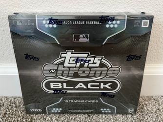2026 Topps Chrome Black Baseball Hobby Box MLB NEW/SEALED
