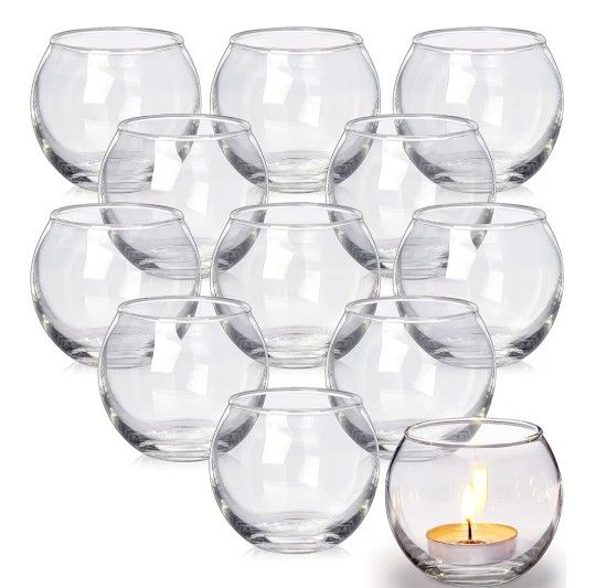 New 36Pcs Glass Tealight Candle Holders