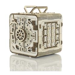 Wooden City Mechanical Safe Box 
