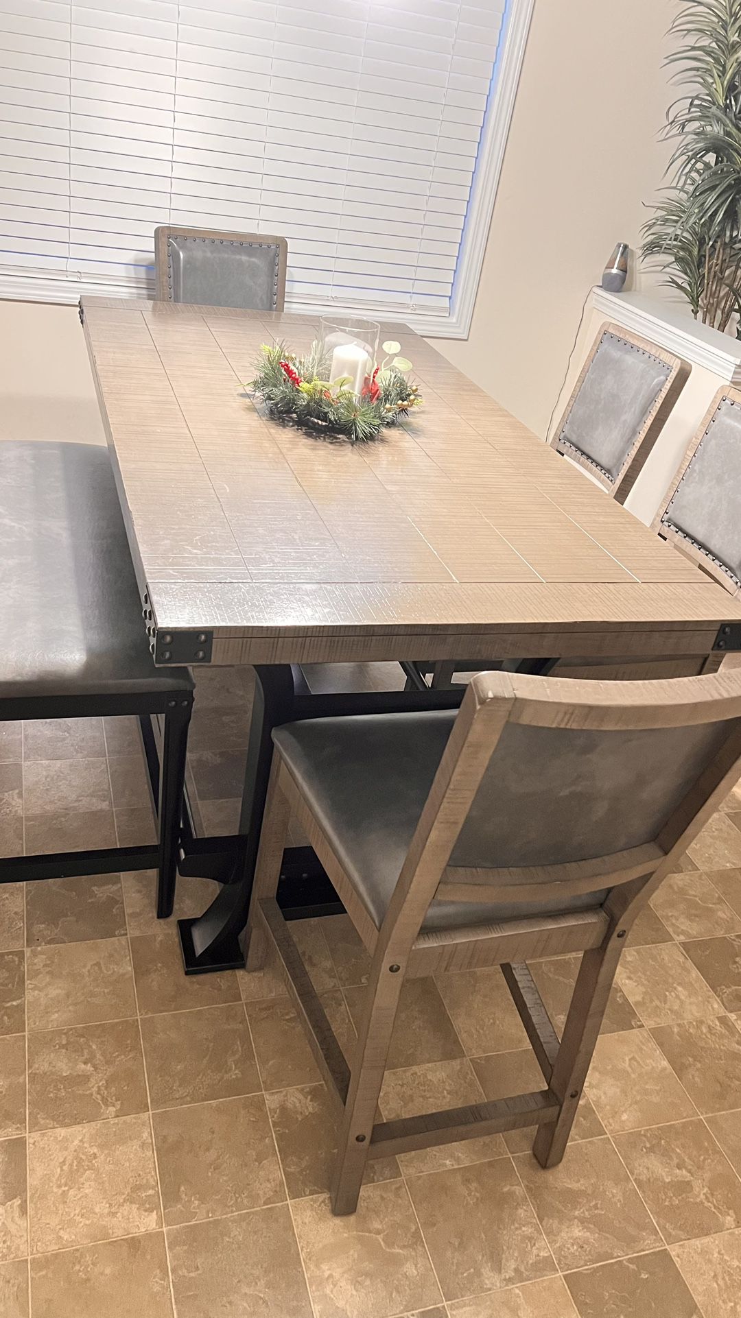 Gray Dining Table Set