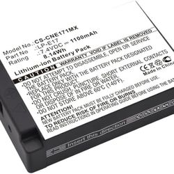 LP-E17 Camera Battery, 7.4V 1100mAh Li-ion, for Canon