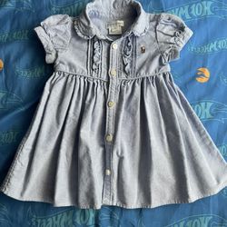 polo ralph lauren baby girl elegant party dress 6m
