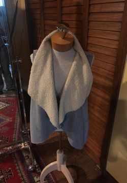 Faux leather/fur vest