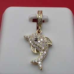 🐬 Moissanite Dolphin Pendant | Solid 925 Sterling Silver 🐬