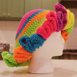 Crochet Ruffle Hat