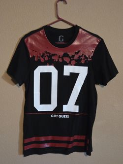 G by GUESS Men's S Graphic Print Crew Neck Short Sleeve Logo T-Shirt Black