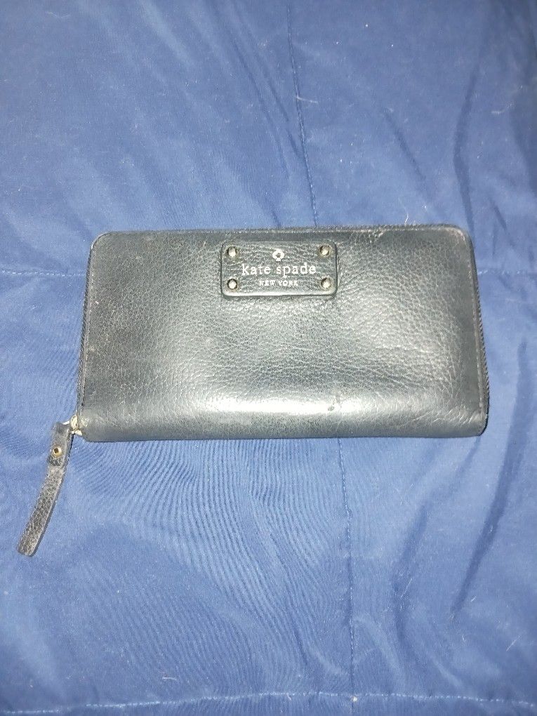 Kate Spade Navy Zip Around Wallet