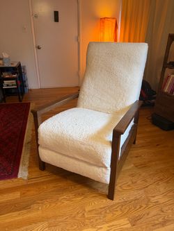 Midcentury modern Sherpa Recliner