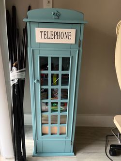 Blue bookcase