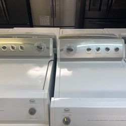 Kenmore Washer Dryer Set White Good Condition 