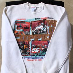 Size XL - Vintage 1995 Phoenix International Raceway Skoal Bandit Racing Crewneck White