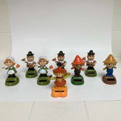 Lot of (8) NOS Solar Powered Dancing Thanksgiving Decorations